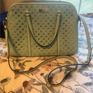 Kate Spade Mint Green Perforated Satchel